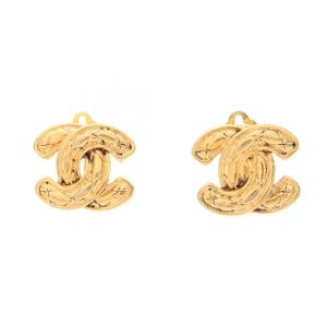 シャネル CHANEL ココマーク マトラッセ イヤリング ジュエリー GP（ゴールドメッキ） ゴールド系 【中古】