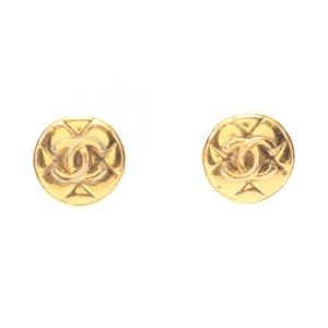 シャネル CHANEL ココマーク マトラッセ イヤリング ジュエリー GP（ゴールドメッキ） ゴールド系 【中古】