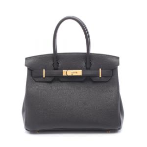 エルメス HERMES バーキン30 ハンドバッグ バッグ レザー トゴ ブラック系 【中古】