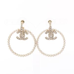 シャネル CHANEL ココマーク サークル ピアス ジュエリー GP（ゴールドメッキ） ゴールド系 B22/B 【中古】