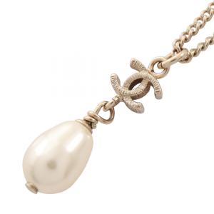 シャネル CHANEL ココマーク スウィング ネックレス ジュエリー GP（ゴールドメッキ） ゴールド系 【中古】