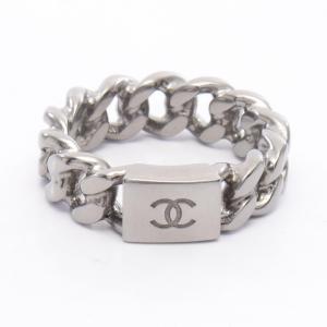 爆買 シャネル CHANEL ココマーク チェーン リング・指輪 ジュエリー ステンレススチール シルバー系 【中古】
