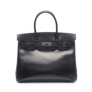 エルメス HERMES バーキン30 ハンドバッグ バッグ カーフ（牛革） ボックスカーフ ブラック系 ソーブラック 【中古】