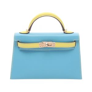 エルメス HERMES ミニケリー2 パーソナルオーダー 2WAY ハンドバッグ バッグ レザー ヴォーエプソン ブルー系 ブルーアズテック 【中古