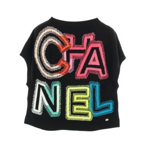 シャネル CHANEL ロゴ ベスト ニット 衣料品 トップス カシミヤ ブラック系 P70887K10120 【中古】