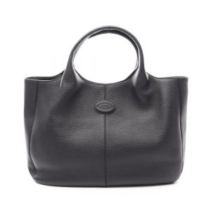 トッズ TOD'S ALH SHOPPING PICCOLA トートバッグ バッグ レザー ブラック系 【中古】