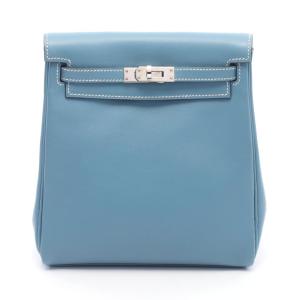 エルメス HERMES ケリーアドPM リュックサック バックパック バッグ レザー ヴォースイフト ブルー系 ブルージーン 【中古】
