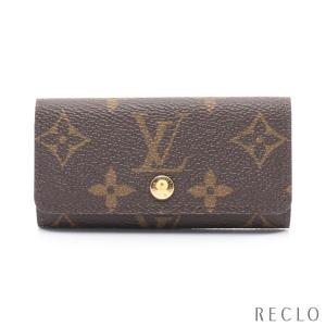 ルイ ヴィトン LOUIS VUITTON ミュルティクレ4 モノグラム 4連 キーケース PVC ブラウン M62631 ユニセックス 中古