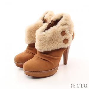 アグオーストラリア UGG australia ジョーゼット ブーティ ムートン ライトブラウン アイボリー レディース 中古｜reclo-as-shopping