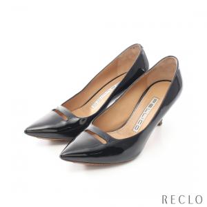 ペリーコ PELLICO ANDREA アンドレア ポインテッドトゥ パンプス エナメルレザー ブラック レディース 中古｜reclo-as-shopping