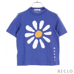 マルニ MARNI Tシャツ フラワー コットン ブルー マルチカラー スパンコール キッズ レディース 中古｜reclo-as-shopping