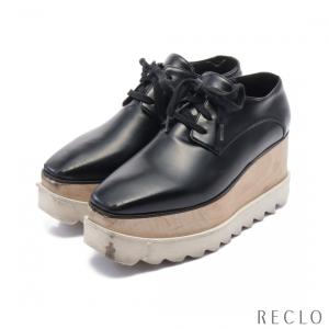 ステラマッカートニー Stella McCartney Elyse エリス カジュアルシューズ フェイクレザー ブラック プラットフォーム 厚底 レディース 中古｜reclo-as-shopping