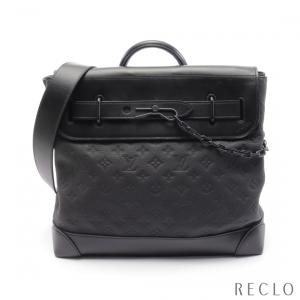 ルイヴィトン LOUIS VUITTON スティーマーPM トリヨンモノグラム ハンドバッグ レザー ブラック 2WAY M55701 メンズ 中古｜reclo-as-shopping