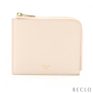 セリーヌ CELINE Zipped Purse カードホルダー付き コインパース コインケース レザー ライトピンク 10D883CIW.10BV レディース 中古｜