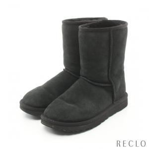 アグオーストラリア UGG australia クラシックショート ブーツ ムートン ブラック レディース 中古｜reclo-as-shopping