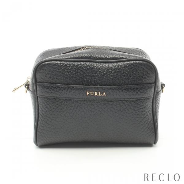 フルラ クラッチバッグ レザー ブラック レディース 中古 FURLA