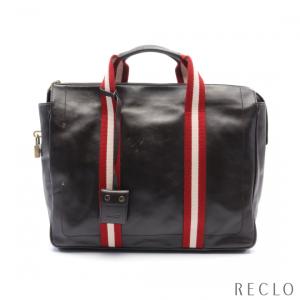 バリー BALLY ハンドバッグ レザー ダークブラウン メンズ 中古｜reclo-as-shopping