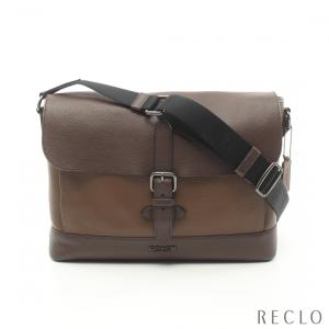 コーチ COACH HUDSON ショルダーバッグ レザー ブラウン ダークブラウン 89894 メンズ 中古｜reclo-as-shopping