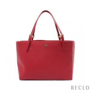 トリーバーチ TORY BURCH EMERSON SMALL BUCKLE TOTE エマーソン ショルダーバッグ トートバッグ レザー レッド 49127 レディース 中古｜reclo-as-shopping