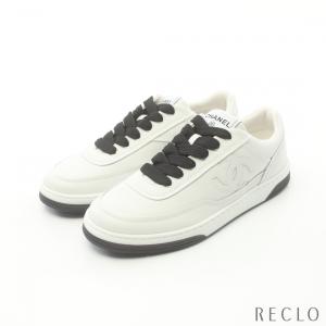 シャネル CHANEL ココマーク スニーカー レザー ホワイト 24SS G39978 B15923 NV750 レディース 中古｜reclo-as-shopping