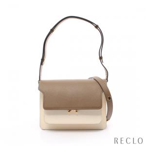 マルニ MARNI TRUNK トランク ショルダーバッグ レザー ブラウン マルチカラー SBMPN09U76 レディース 中古｜reclo-as-shopping