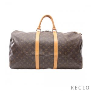 ルイヴィトン LOUIS VUITTON キーポル55 モノグラム ボストンバッグ PVC レザー ブラウン M41424 ユニセックス 中古｜reclo-as-shopping