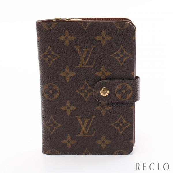 ルイヴィトン LOUIS VUITTON ポルトパピエ ジップ モノグラム 二つ折り財布 PVC ブ...