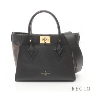 ルイヴィトン LOUIS VUITTON オンマイサイド PM モノグラム ノワール ハンドバッグ レザー PVC ブラック ブラウン 2WAY M57728 レディース 中古｜reclo-as-shopping