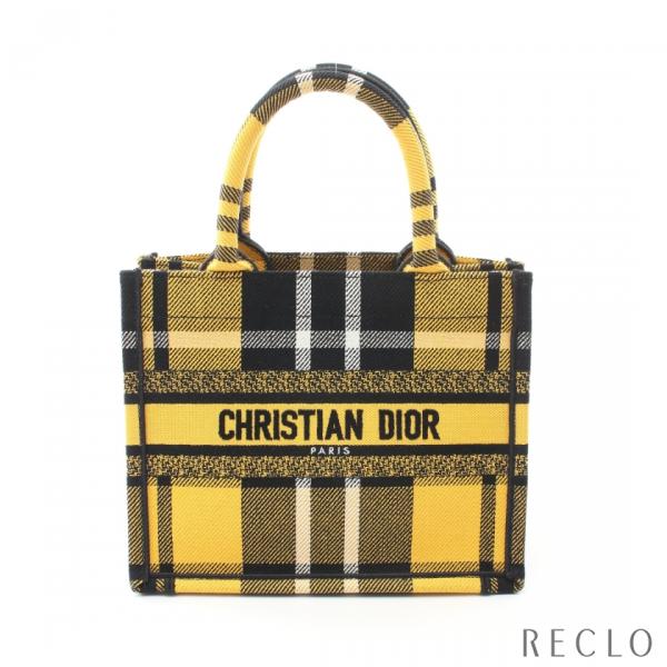 クリスチャンディオール BOOK TOTE ブックトート スモール ハンドバッグ トートバッグ チェ...