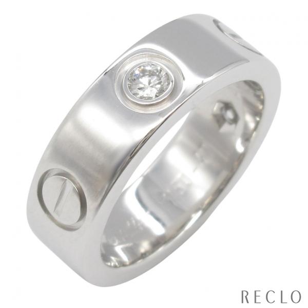 カルティエ Cartier ラブリング 3PD リング 指輪 K18WG（ホワイトゴールド） ダイヤ...