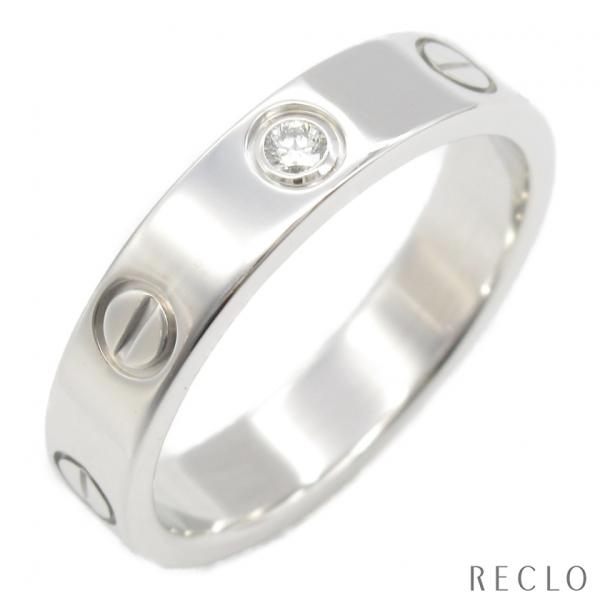 カルティエ Cartier ミニラブリング 1PD リング 指輪 K18WG（ホワイトゴールド） ダ...