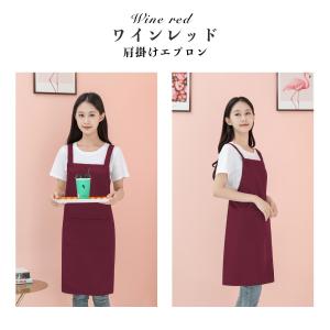 エプロン H型 首掛け シワ防止 汚れにくい ...の詳細画像3