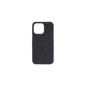 【au+1 collection】 COACH （R） ハードケース iPhone 13 Pro用 <EMBOSSED Black>の商品画像