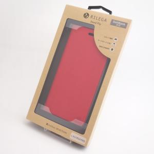 RILEGA Stand Flip for シンプルスマホ5 レッド 手帳型ケース