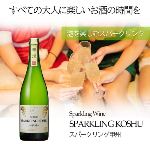 スパークリング甲州 NV 750ml スパークリングワイン 日本 山梨 甲州 勝沼 蒼龍葡萄酒 泡 ...