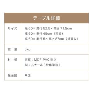 折畳テーブル・チェアセット 幅60cm 折りた...の詳細画像4