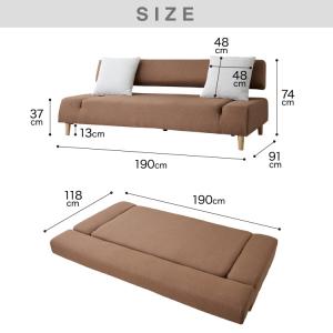 ソファベッド ソファーベッド 3人掛け 幅19...の詳細画像2