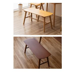 ダイニングベンチ 95cm 単品 無垢材 ラバ...の詳細画像2