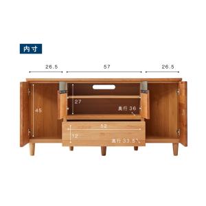 テレビ台 ハイタイプ コーナー 幅120 高さ...の詳細画像4