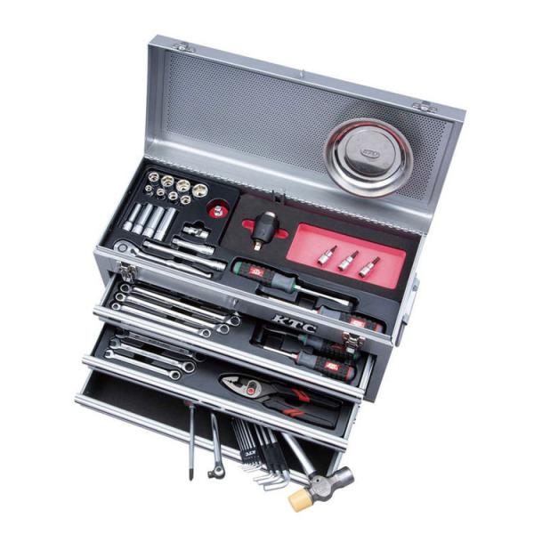 KTC 京都機械工具 57点組 9.5SQ 工具セット トルクルモデル チェストタイプ シルバー ト...