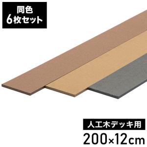 幕板 人工木デッキ用 6枚 200×12cm 側面板 ガーデニング テラス ベランダ ウッドデッキ DIY 人工木 おしゃれ キット 庭 デッキ ガーデンデッキ 代引不可｜recommendo