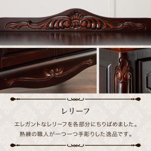 キャビネット 幅110cm マホガ二ー材 完成...の詳細画像4