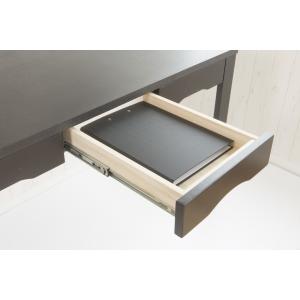 デスク 天然木タモ突板デスク 幅120cm 奥...の詳細画像2