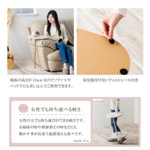 大理石柄 サイドテーブル 昇降式 韓国風 金メ...の詳細画像3