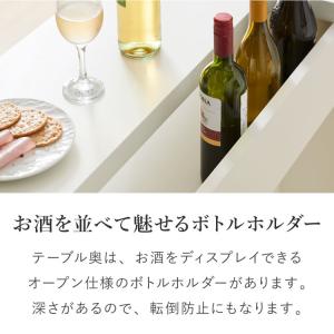背面収納 棚付き カウンターテーブル テーブル...の詳細画像4