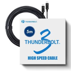 Pasidal パシダル Thunderbolt3 Active Optical Cable 5m TBT3005-F40 インテル認証品 光ファイバー USB type-C オス-オス 光ケーブル eスポーツ｜recommendo