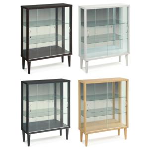 55コーナーコレクション キャビネット ガラス棚 背面ミラー仕上げ 強化