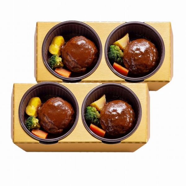 兵庫・神戸 「のじぎく家」 神戸牛 ハンバーグ 4個 牛肉 ハンバーグステーキ お歳暮 冬ギフト