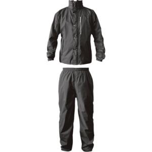 カジメイク ブリザテックレインスーツ ブラック 5L 7740915L 保護具 作業服 雨具 代引不...
