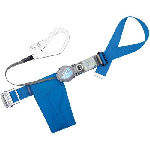TSUYORON 胴ベルト型墜落制止用器具 巻取タイプ ロック機構付き 2WAYリトラ 青 Lサイズ...